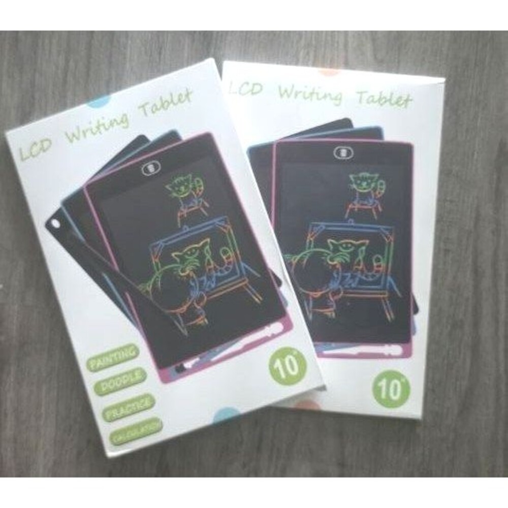 Two LCD Writing Tablet for Kids 10 Inch Pink And 10 Inch Blue Tablets